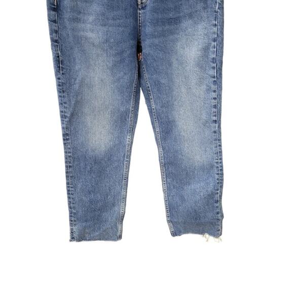 TOPSHOP Women's‎ Straight Leg Jeans Size 32 Raw Hem High Rise - Picture 4 of 9